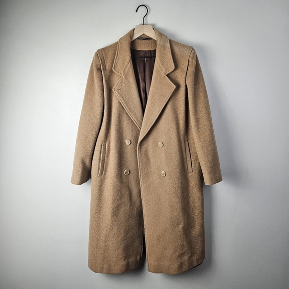 International Scene Cashmere Wool Blend Long Coat Vintage Made in Hungary 11/12 - Picture 2 of 15